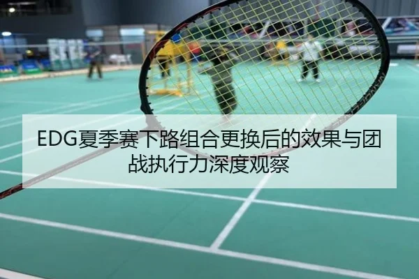 EDG夏季赛下路组合更换后的效果与团战执行力深度观察